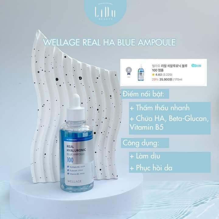 WELLAGE Real Hyaluronic Blue Ampoule