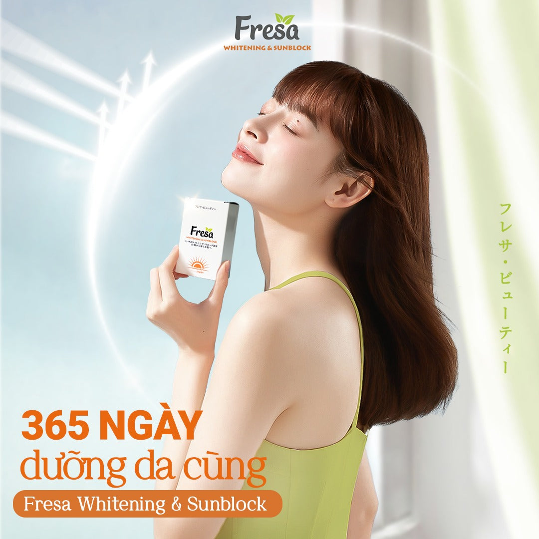 Viên uống trắng da FRESA chống nắng nội sinh - Nhật Bản
