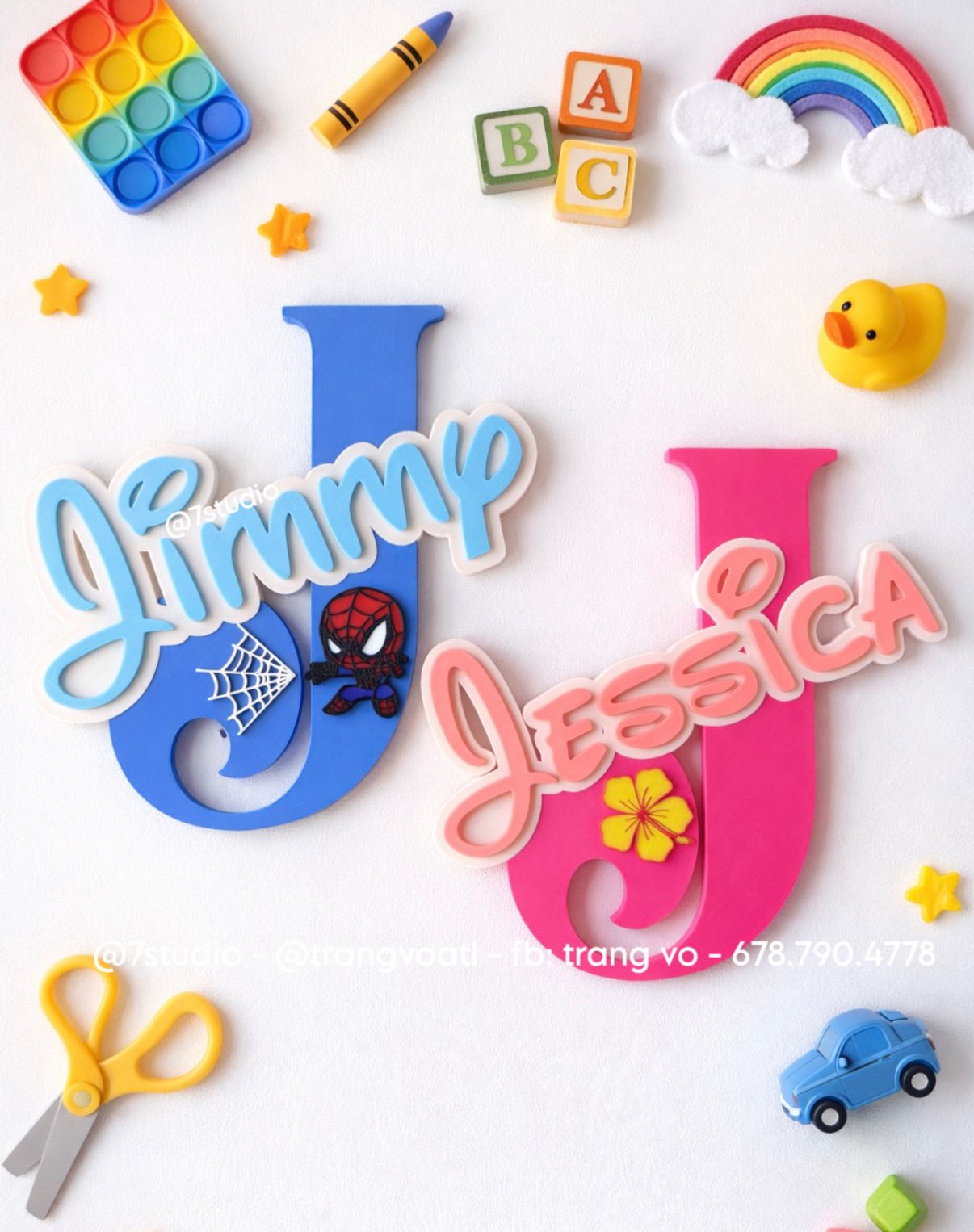 Custom Kid Name Door Sign GLOW IN THE DARK