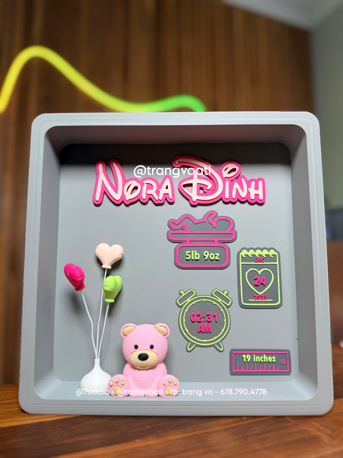 Birth Stats Box nursery