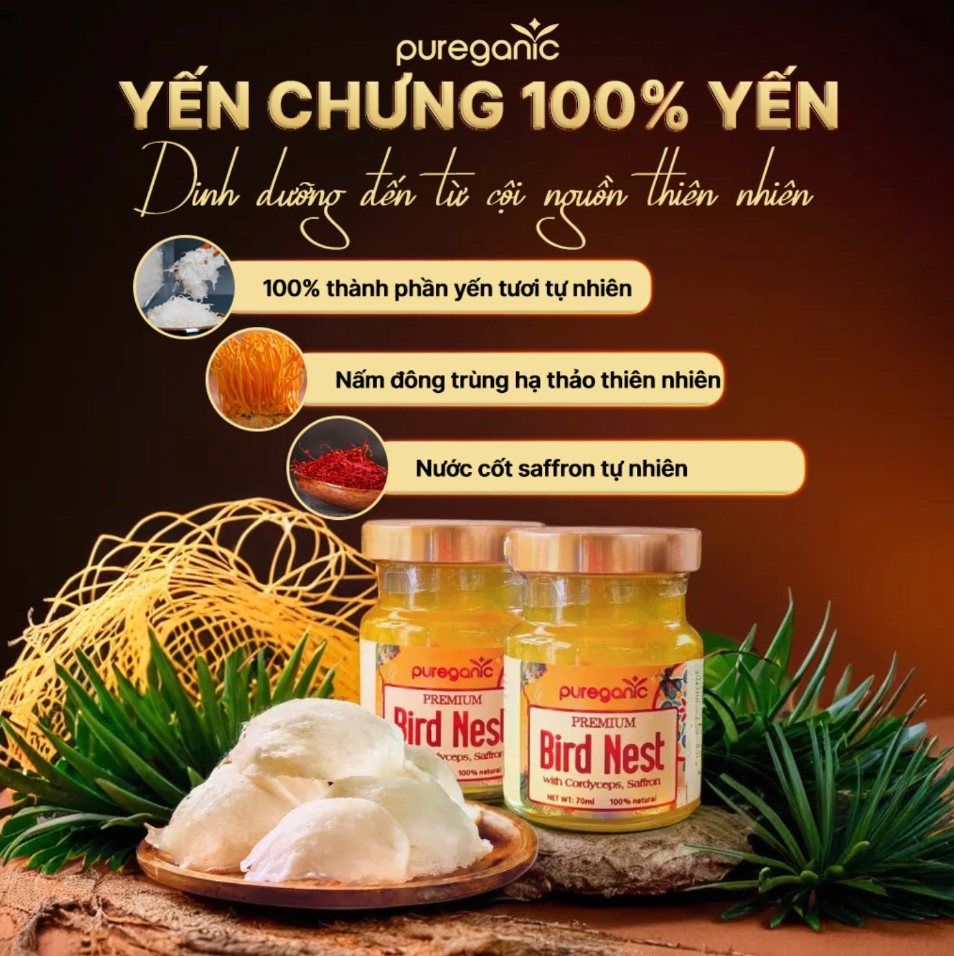 Yến Chưng Sẵn Đông Trùng Saffron