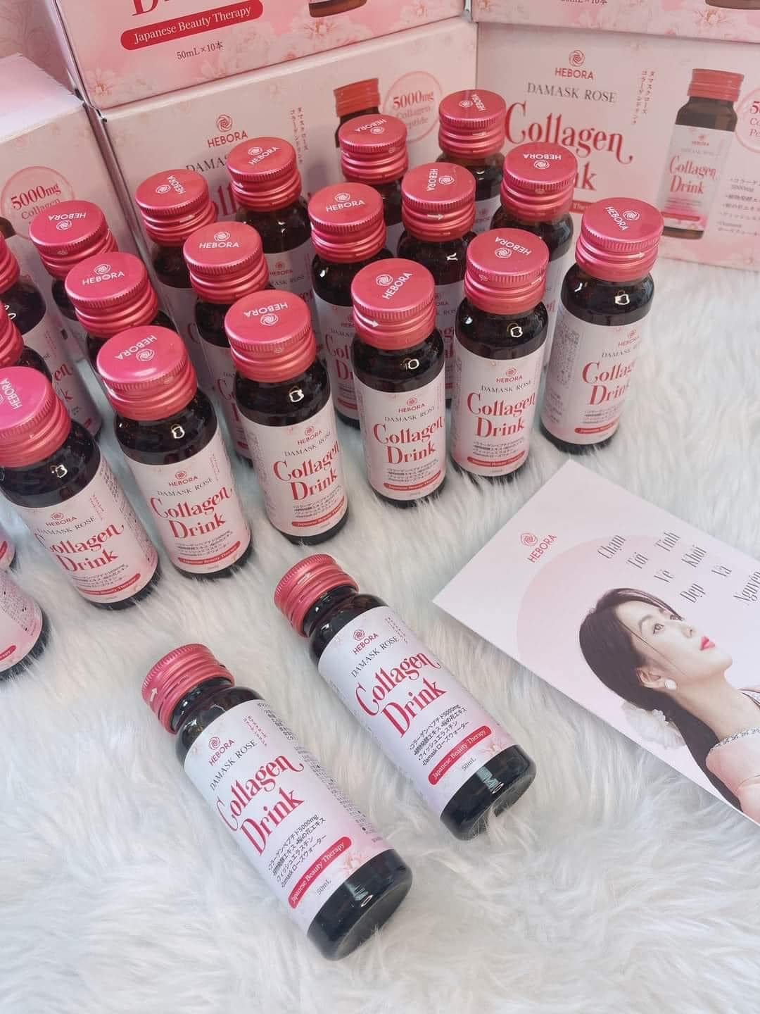 HEBORA Damask Rose Collagen - Nước Collagen Hoa Hồng